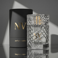Flacon de parfum de luxe en gros, flacon de parfum 50ml 100ml cylindrique vide rechargeable avec atomiseur, impression de logo personnalisée