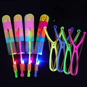 Slingshot lumineux à <span class=keywords><strong>LED</strong></span>, jouet amusant pour enfants, jeu de fête, cadeau avec flèches en caoutchouc éclairantes, lance-flèches, catapulte - Product Image 2