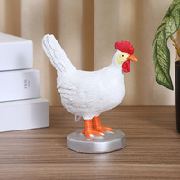 Drôle poulet pondant des oeufs Statue veilleuses USB mignon coq poule lampe de table lanternes d'animaux pour la décoration intérieure