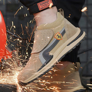 รองเท้าสนีกเกอร์น้ำหนักเบาสำหรับผู้ชายผู้หญิง, รองเท้าเซฟตี้กันลื่นหัวเหล็กรองเท้าทำงานสีดำสีขาวไม่สามารถทำลายได้สำหรับฤดูหนาว - Product Image 2