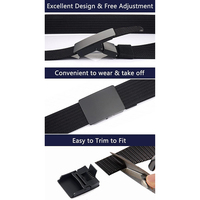 Ceintures légères réglables en nylon résistantes à l'usure pour hommes, ceinture tactique légère à boucle métallique pour l'entraînement sportif