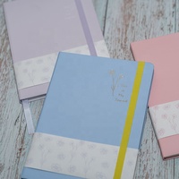 Carnets à points BYN personnalisables, agenda, cahier d'exercices universitaire, couverture rigide, fermeture élastique, papier 160x215mm, design personnalisé