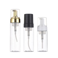 Botol pompa Losion Pet plastik 100ml, wadah pembersih wajah kosong pompa busa Pet botol kosmetik botol Pet untuk kosmetik