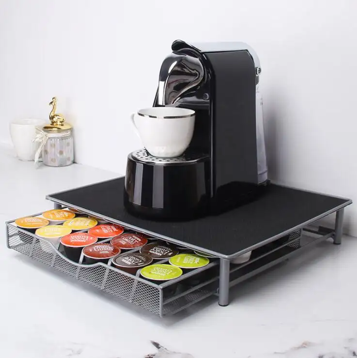 Nhà Văn Phòng Nhà Bếp Thiết Kế Mới Tùy Chỉnh 36 Viên Nang Kim Loại Sắt K-cup Dolce Gusto Cà Phê Ngăn Kéo Viên Nang Cho Người Giữ Cà Phê