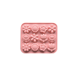 <span class=keywords><strong>Moule</strong></span> à gâteau en silicone de qualité alimentaire à 9-18 cavités, formes variées de fleurs et de plantes, pour chocolat, bonbons, gelée et savon artisanal DIY - Product Image 5