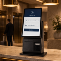 Quiosco de Autoservicio con Pantalla Táctil Giratoria de 15.6 Pulgadas, Terminal POS, Impresora Térmica de 80 mm, Escáner de Código de Barras, NFC, Android, Windows