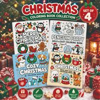 Livre de coloriage sur le thème de Noël, 24 pages, papier épais, motifs mignons, design audacieux et facile, pour adultes, adolescents et enfants, livre de dessin de Noël confortable