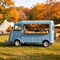 Camion de restauration entièrement équipé pour hot-dogs, avec cuisine commerciale complète pour hot-dogs, saucisses, frites, événements et vente à emporter