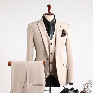 <span class=keywords><strong>Traje</strong></span> de Boda Casual de Negocios de <span class=keywords><strong>Tres</strong></span> <span class=keywords><strong>Piezas</strong></span> <span class=keywords><strong>Azul</strong></span> <span class=keywords><strong>Marino</strong></span> de Alta Calidad para Hombre, Cierre de Cremallera de Una Sola Fila, Transpirable, de Viscosa No Tejida a Rayas - Product Image 1
