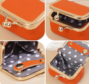 Custom PU Leather Kiss Lock <b>Coin</b> Purse Mini Jewelry <b>Case</b> for Ring Necklace Earring Packaging - Product Image 6