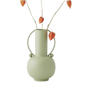 Vase à fleurs moderne antirouille enduit de poudre du milieu du siècle pour le salon de table décoration de la maison Vase en métal couleurs personnalisées - Product Image 1