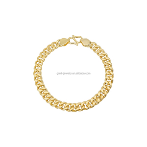 AU750 bracciale da uomo con ciondolo a catena braccialetti in oro puro giallo 18 carati gioielleria raffinata nuovo arrivo cinese alla moda oro reale 18 carati - Product Image 1