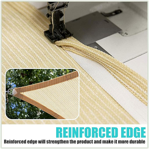 Voile d'ombrage triangulaire réglable de qualité supérieure, anti-UV et hydrofuge, pour couverture extérieure - Product Image 4