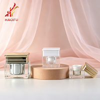 Pot carré en acrylique 3g/5g/20g pour gel UV, crème visage, baume, cosmétiques et soins de la peau, avec couvercle – Vente chaude, personnalisable ODM/OEM