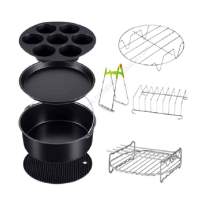 Juego de Revestimientos para Freidora de Aire de Acero Inoxidable al por Mayor, Aptos para Alimentos, Antiadherentes, Accesorios para Horno - Product Image 1