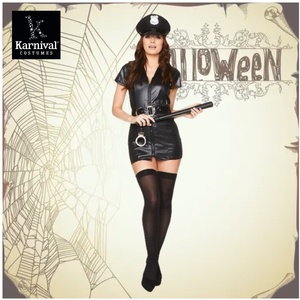 Trên bán phụ nữ của Halloween bên hiệu suất CuộN chơi trang phục sexy cop ưa thích ăn mặc - Product Image 1