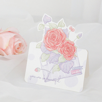 Cartes de vœux modernes imprimées numériquement, écologiques et recyclables pour la Saint-Valentin et la fête des mères, design de bouquet de fleurs en papier