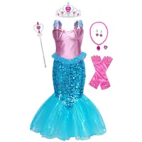 Bambini personalizzati sirenetta vestiti Costume operato ragazza bambino principessa vestire abiti Cosplay costumi 5 pezzi