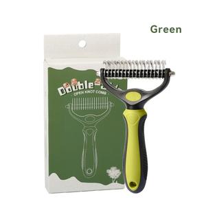 Démaquillage Deshedding Pet Toilettage Brosse Double Face Breveté En Acier Inoxydable Efficace Pet Undercoat Râteau Knot Cutter pour Chats - Product Image 4