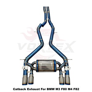 ระบบท่อไอเสียแบบ Catback วาล์วควบคุมความยาวเท่ากัน Vortex Blue Titanium สำหรับ BMW M3 F80 M4 F82 F83 S55 3.0T ปี 2014-2020 ติดตั้งได้โดยตรง ปรับแต่งได้ - Product Image 2