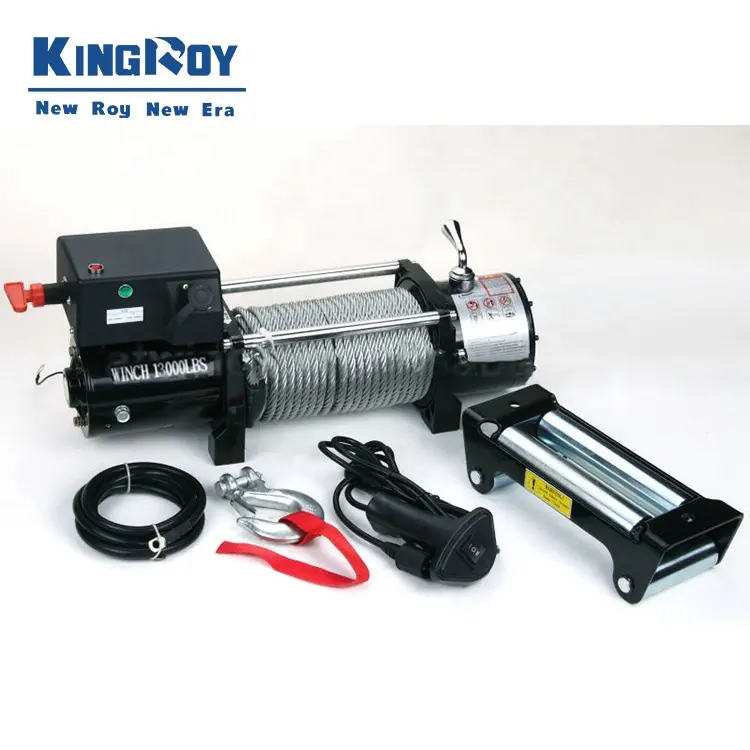 KingRoy-cabrestante eléctrico para coche 4x4 todoterreno, 13000lb, 12v