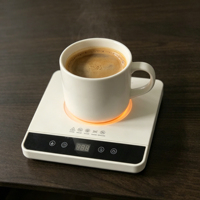Chauffe-tasse électrique en silicone avec réglage de température, pour lait, thé, eau, sous-verre chauffant thermostatique, chauffe-boissons, chauffe-tasses à café