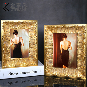 Trang Trí Công Phu Gỗ Rắn Baroque 4X6 5X7 <span class=keywords><strong>8X10</strong></span> Trang Trí Hình Ảnh Vintage Antique Vàng Khung - Product Image 5