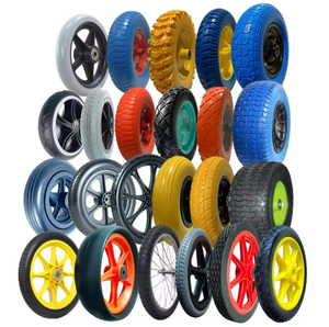 Roue en mousse PU anti-crevaison <span class=keywords><strong>pour</strong></span> <span class=keywords><strong>chariot</strong></span> à granulés, <span class=keywords><strong>chariot</strong></span> agricole, remplacement de roue de brouette sans chambre à air, sans perforation - Product Image 6