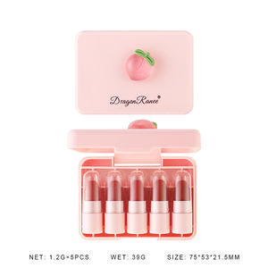 Набор из 5 мини-помад матового финиша, дорожный набор бархатных помад, стойкие нюдовые бархатные помады, портативный и милый подарок для макияжа - Product Image 4