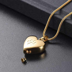 Nuevo Collar con Colgante de Urna de Cremación de Acero Inoxidable Electrochapado de Lujo, Conmemora a Seres Queridos y Mascotas, en Forma de Corazón, Hoja y Mariposa - Product Image 5