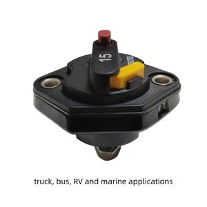 Disjoncteur de voiture 15A, interrupteur à réinitialisation manuelle pour voiture, <span class=keywords><strong>bateau</strong></span>, support étanche 32V DC pour capacité de coupure standard 2.5KA - Product Image 3