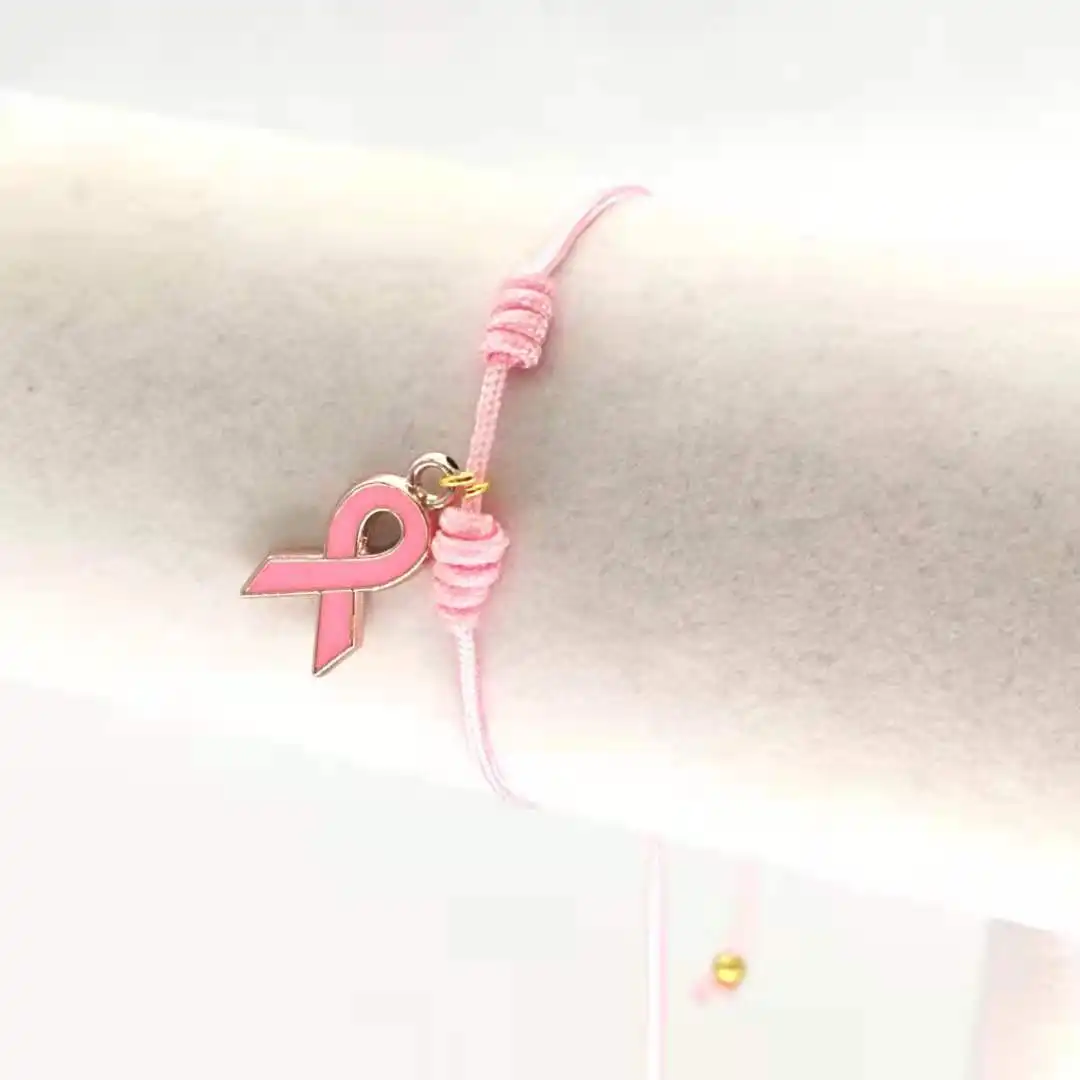 KDB7095 थोक फैशन स्तन कैंसर जागरूकता गुलाबी रिबन कंगन