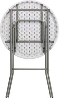 Vente en gros 81cm HDPE Table de cocktail ronde et haute pliante en plastique pour bar à manger intérieur et extérieur