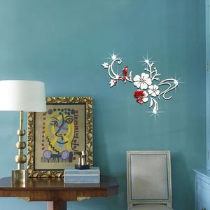 Pegatinas de Pared de Acrílico con Diseño de Flores Románticas, Pegatinas de Pared Tridimensionales 3D, Pegatinas Decorativas para Muebles - Product Image 6