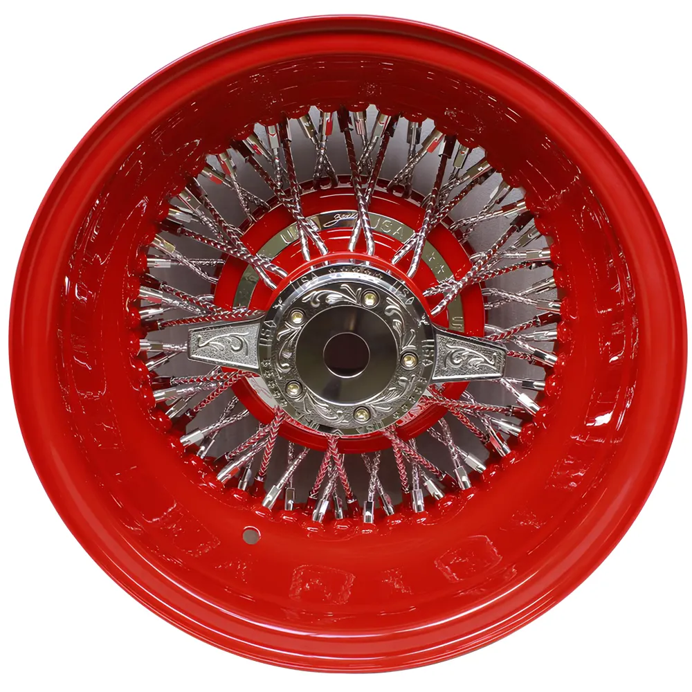 2024 KELUN spoke RED COLOR 72 cross with carve knock off hot Custmosized 13 14 Alloy wheels