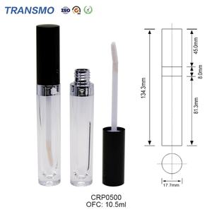 Tubes à gloss à lèvres ronds noirs personnalisés, vides, transparents avec bouchon à vis pour l'emballage de baumes à lèvres et de fards à joues - Product Image 2