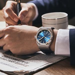 Montre pour homme, luxe, mode, antique, bracelet en acier inoxydable, automatique, mécanique, cadran en verre, édition limitée, plongeur, 100 bars, 30 mm - Product Image 5