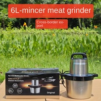 Penggiling daging listrik, pencampur makanan Stainless Steel multifungsi Motor tembaga ramah lingkungan