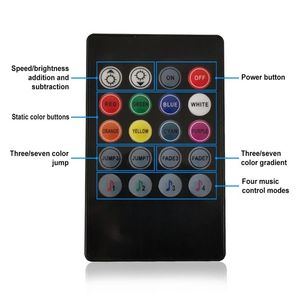 USB 20 Tecla Brillo Inteligente Dimmer 5V Usb Rgb Música Control <span class=keywords><strong>de</strong></span> <span class=keywords><strong>Sonido</strong></span> Luz Coche IR Control Remoto Led Luz Control Remoto - Product Image 3