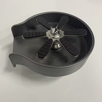Meilleures ventes 2024 Mouhoti X-2 Rinse-verre moderne noir pour robinet, accessoire pour éviers de cuisine et bar, lave-tasses en acier inoxydable