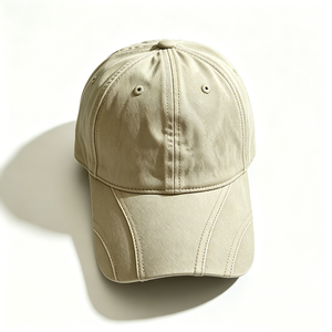 Plain <b>Light</b> Khaki Unbranded Dad <b>Hat</b> OEM Puff Printing Logo Soft Washed Cotton Common Casual Sports Dad Cap for Men Women Outdoor - Product Image 4