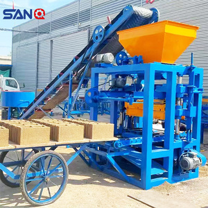 Machine à fabriquer des blocs Qt4-24 semi-automatique pour la production de briques creuses en béton et de briques autobloquantes - Product Image 3