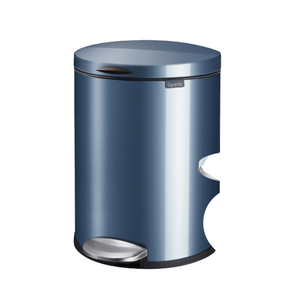 Poubelle ronde en acier inoxydable de 12L à pédale pour hôtel, seau de rangement debout en plastique PP pour salle de bain, poubelle de 5L - Product Image 4