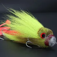 Spinpoler Fishing Lure 3D Augen Maus Köder Hirsch Haar Weiche Locken Schwanz Kunststoffe Maden Drillinge Big Pike Catfish Bass Tackle