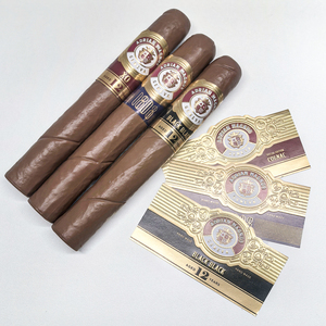 Etiquetas de Anéis de Charuto Fabricação Profissional Impressão de Logotipo Personalizado Etiquetas de Charuto com Folha Dourada em Relevo - Product Image 3