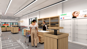 Expositor de Frutas y Verduras de Madera Ecológico, Resistente y Móvil para Tiendas de Comestibles Australianas - Product Image 3