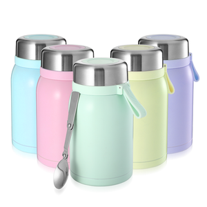 Thép không gỉ cách điện thực phẩm Jar với xử lý di động rò rỉ bằng chứng súp container 100% BPA Free Bento Hộp Ăn Trưa - Product Image 1