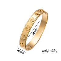 Nouvelle Mode Trèfle à Quatre Feuilles Bracelet en Acier Inoxydable pour Femme Plaqué Or 18K Colorfast Bracelet Tendance Cadeau Bijoux