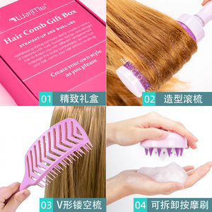 Caja de Regalo con Peines para el Cabello WanMei, Juego de 14 Piezas, Peines de Doble Uso para Peinado Recto, para el Público en General - Product Image 3