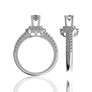 Everyday Wear High Quality New Women's Diamond 18K Solid Gold Viet Nam Natural Diamond <b>Ring</b> 4.5 mm D/VVS2 - Product Image 5